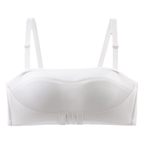 Catman front button strapless bra for women with small breasts non-slip side breasts anti-sagging tube top anti-exposure bra