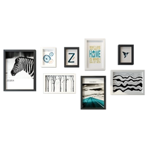 Nordic living room photo wall photo frame combination punch-free creative decoration photo album display wall corridor aisle photo wall