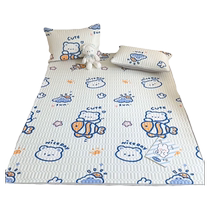 Latex mat summer 2024 new three-piece summer ice silk mat student dormitory single machine washable soft mat