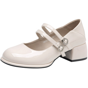 Dadong marie jane shoes casual thick heels round head women