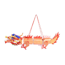 National Library Childrens Portable 2024 New Lantern Dragon Lantern Chinese New Year Dragon Lantern Spring Festival Luminous DIY