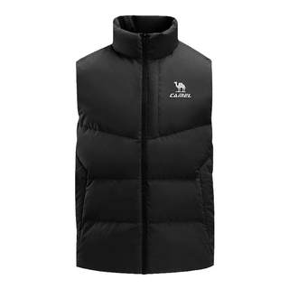 Camel sports three-proof down vest men's 2024 autumn and winter new stand-up collar water-repellent inner warm vest jacket