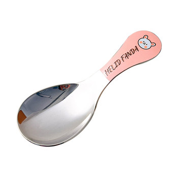Children's eating spoon short handle round spoon soup spoon tea leaves spoon