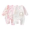 2026 Baby Clothes Summer Thin Onesie Pure Cotton Baby Romper Suit Newborn Harness Long Sleeve Air-conditioned Room Suit