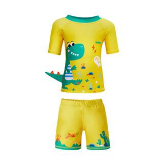 KK tree children's swimsuit split boys and girls short-sleeved swimwear one-piece girls in the big children's baby swimsuit summer