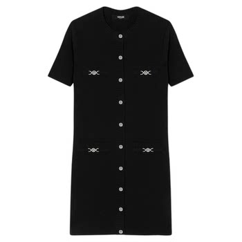 Versace women's wool cashmere knit shirt dress