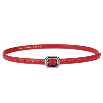 Uncle niu red thin belt for women