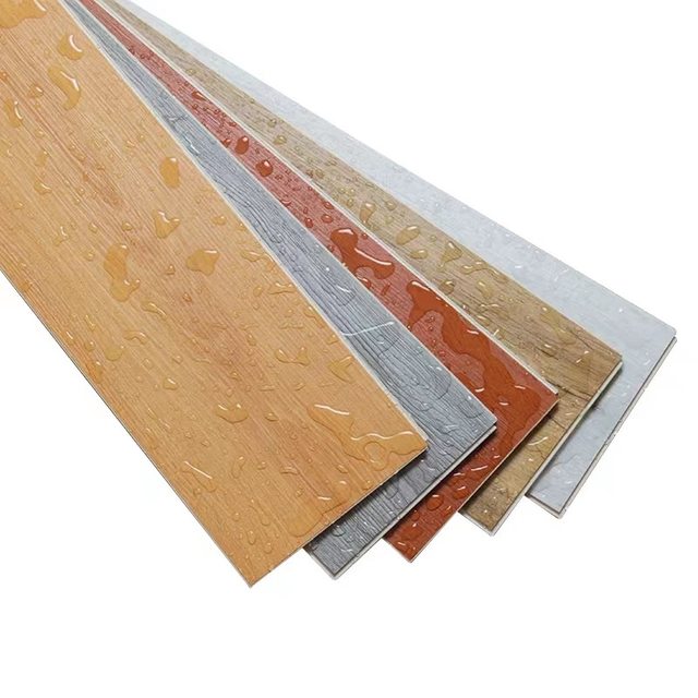 Spc stone plastic floor pvc home renovation wooden floor tiles directly laid waterproof microcrystalline stone lock floor