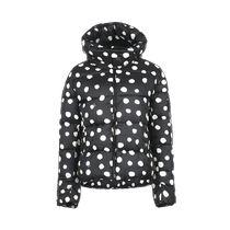(Self-operated) PINKO womens polka dot print hooded winter cotton coat thick coat bread coat
