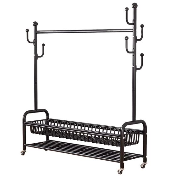 Bedroom floor-standing clothes rack, home clothes drying rack, room coat rack, simple clothes hanging rack, storage wardrobe bay window