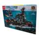 Puzzle toy building blocks assembled airplane ship model