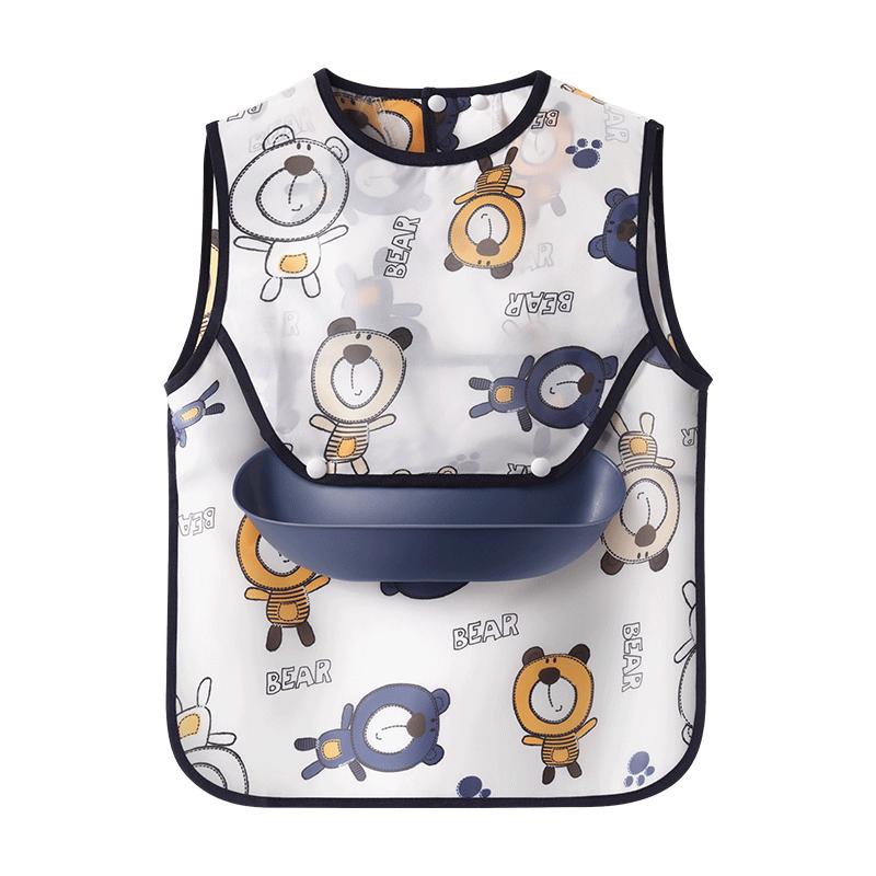 Baby eating coveralls