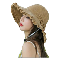 Washable folding hat Summer ladies sunshade Korean style trendy sun protection sun hat Middle-aged and elderly large-brimmed beach hat