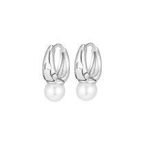 (Self-operated) DAISY BEAUTY S925 Hollow Love Pearl Earrings Womens Earrings Temperament Matching Earrings