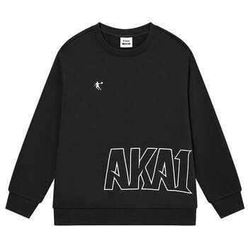 Jordan children's clothing boys' sweatshirts plus velvet children's autumn and winter clothing 2025 new big children's long-sleeved pullover sports tops