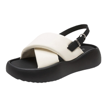 Daphne thick-soled sandals for women 2024 new outer wear summer French small sandals soft-soled comfortable non-tiring womens shoes