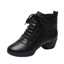 Yingzhilian 2024 summer new dance shoes square dance shoes womens genuine leather soft sole modern sailor mother dance shoes