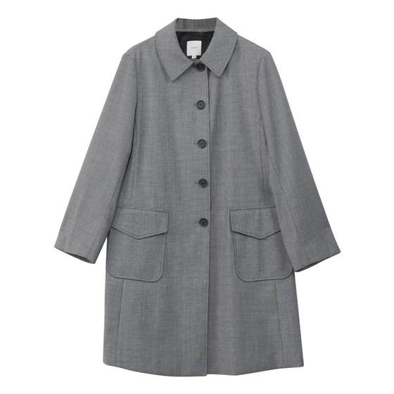 HonRN/Red Man Loose Gray Mall of Bird Checked Casual Wool Trouunch Jacket Middle Women's Spring and Autumn Family