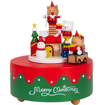 Birthday gift Cats Sky City Wooden Music Box Merry Christmas Handmade Music Box Valentines Day Gift