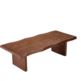 Wabi-sabi style retro solid wood coffee table with aged special-shaped tea table