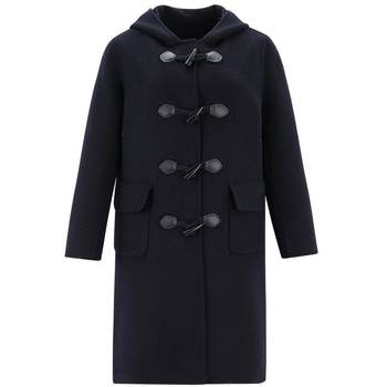 Mindbridge double-breasted hooded wool coat