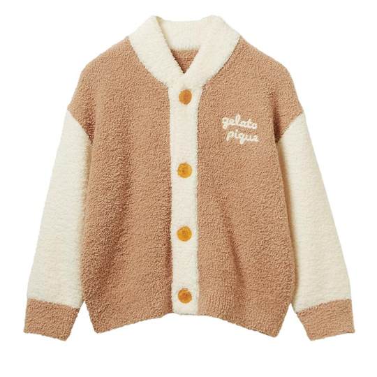 gelato pique25秋冬新品儿童睡衣半边绒蜂蜜小熊开衫PKNT254439