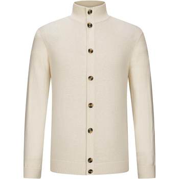 Cashmere button cardigan business autumn and winter beige stand collar Cashmere button cardigan business autumn and winter beige stand collar