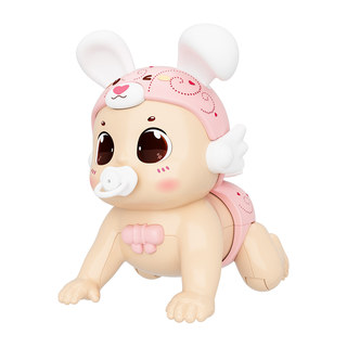Baby crawling toy with sound and moving baby electric guidance early education puzzle head up learning to crawl and learn to speak