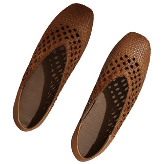 Le' Murmure原创设计师复古镂空牛皮手工编织平底凉鞋女春夏新款