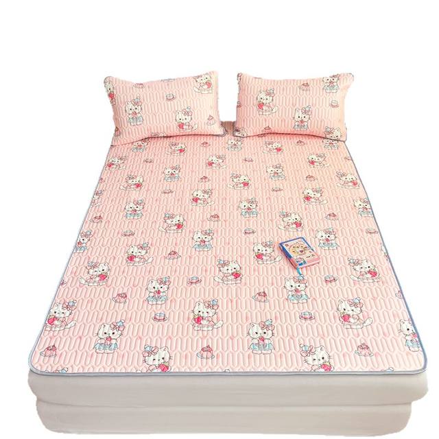 Girls' heart latex mat three-piece set