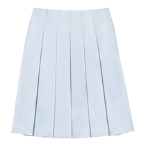 self-portrait 2024 autumn and winter new misty blue temperament commuting satin pleated skirt mid skirt