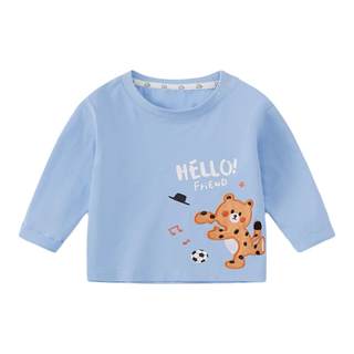 Baby long-sleeved T-shirt spring and autumn 2 years old baby cotton girls bottoming shirt boys children's clothing white children's top autumn clothing
