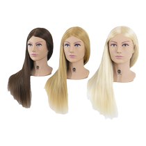 CHUANSHANG full human hair head model permed bleached and dyed hair style trimming braided hair model head