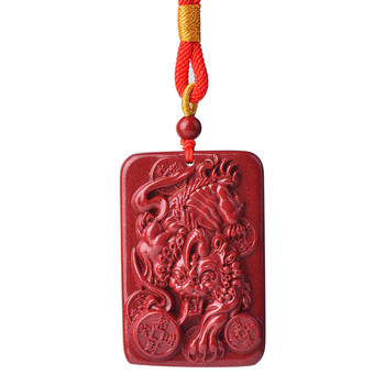 Authentic Cinnabar Overlord Pixiu Pendant for Wealth, Pi Xiu Necklace Amulet, 2026 Year of the Horse, Zodiac Year Amulet Gift
