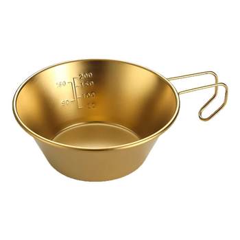 Outdoor stainless steel snow-padded bowl camping bowl picnic special 304-meter wine bowl tableware portable bowl storage set