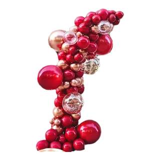 装饰开业气氛布置周年庆活动气球装饰场景店铺门店宝石红拱门套装