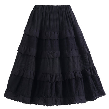 ເດັກຍິງ skirt 2024 ຮູບແບບໃຫມ່ຂະຫນາດກາງແລະຂະຫນາດໃຫຍ່ຂອງເດັກນ້ອຍ summer ແບບ cake skirt ເດັກນ້ອຍ summer lace skirt