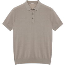 ERDOS spring and summer mens silk-cotton blended lapel short-sleeved polo collar T-shirt simple solid color easy to match