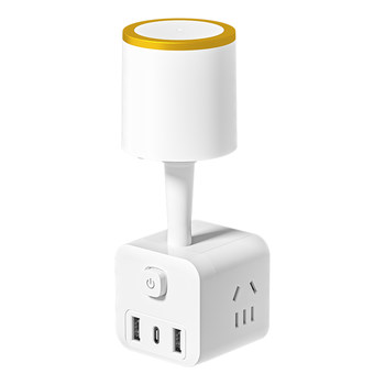 Smart voice colorful night light with socket adapter