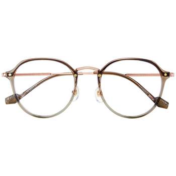 Beautiful and trendy polygonal women's pure titanium glasses