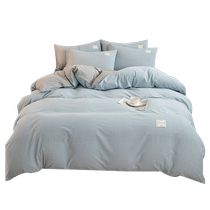 MUJI single piece pure cotton washed cotton 150x200x230 cotton bed sheet quilt cover 1 5m quilt set