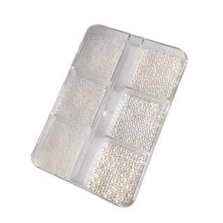 网红爆款美甲质感珍珠钢珠饰品盘2025新品DIY高亮混装指甲小配件