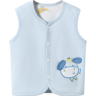 Male and female baby pure cotton single wear close-fitting vest