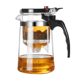 Teapot elegant cup tea water separation glass household one-click filter teapot tea brewing device tea set tea making artifact