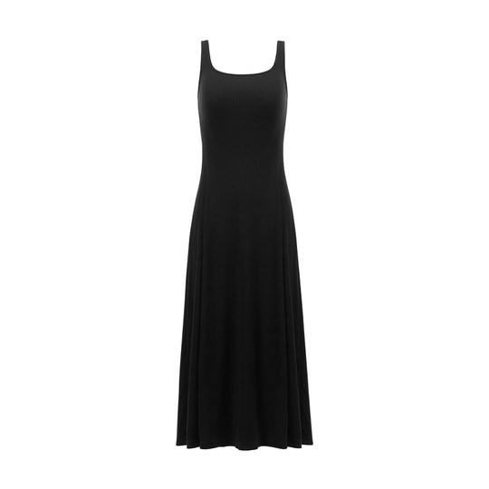 Half training dress with chest pad black suspender long skirt