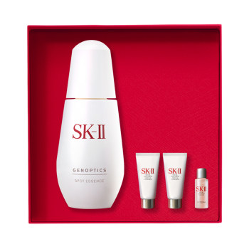 SK-II ຕຸກກະຕາເງິນຂະໜາດນ້ອຍ light spot essence ຜະລິດຕະພັນບຳລຸງຜິວໃຫ້ຂາວໃສ ແລະ ຊຸ່ມຊື່ນ ກ່ອງຂອງຂວັນ skllsk2