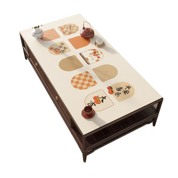 New chinese coffee table table mat table cloth waterproof and oil-proof no-wash anti-scalding pvc leather rectangular tabletop protection mat