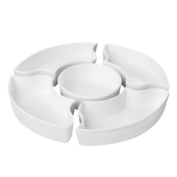 Ceramic partition household creative dried fruit tableware platter