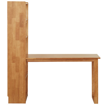 Xiangmuyu desk and bookshelf integrated all solid wood simple