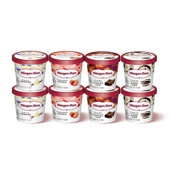 French ice cream haagen-dazs multi-flavor